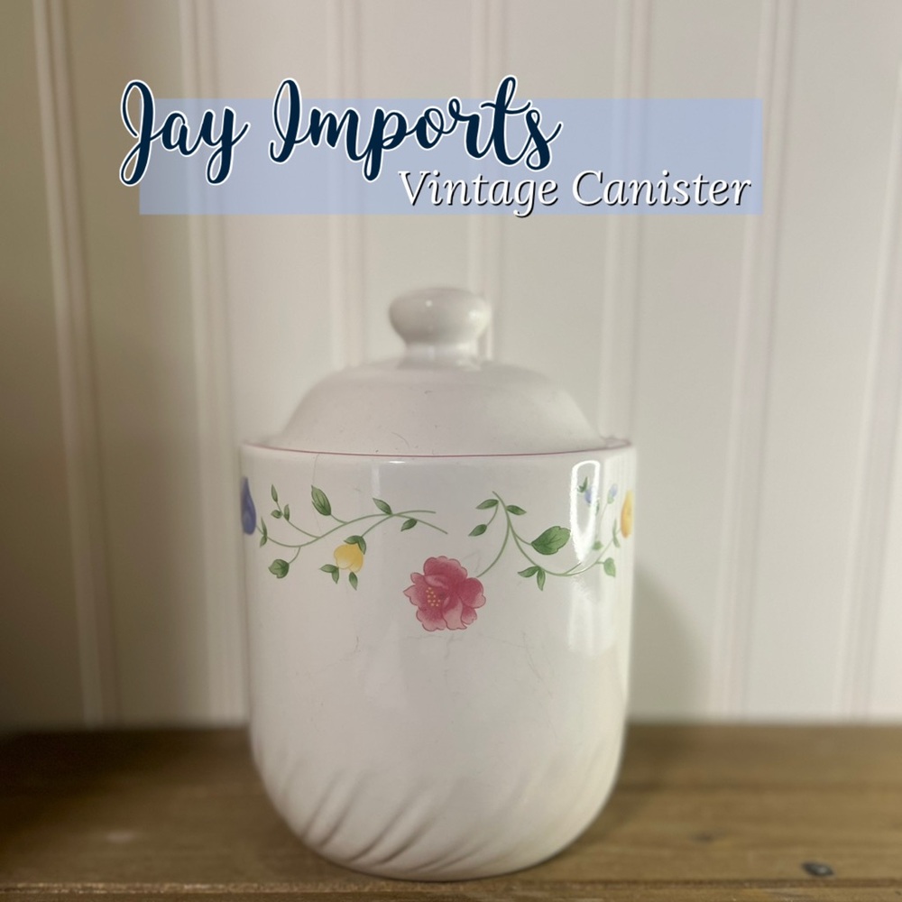 Vintage Floral Canister